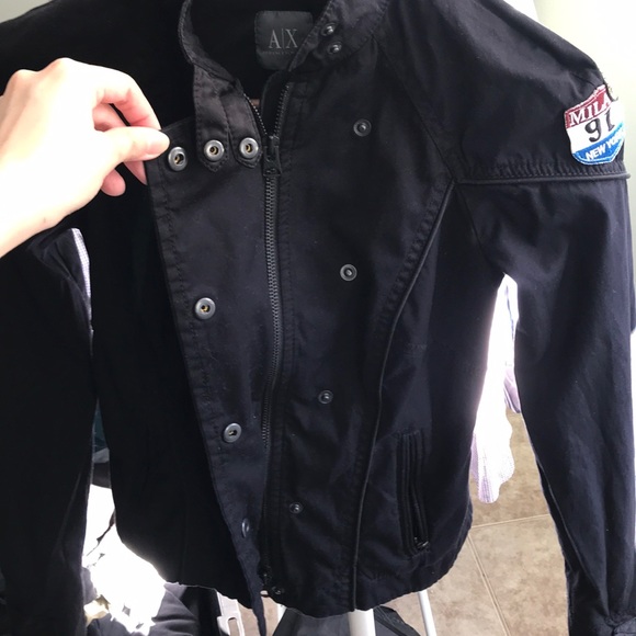 Vintage Y2K Armani Exchange Moto Jacket - Picture 3 of 8